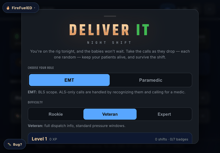 Deliver It! gameplay — the night-shift dispatch screen